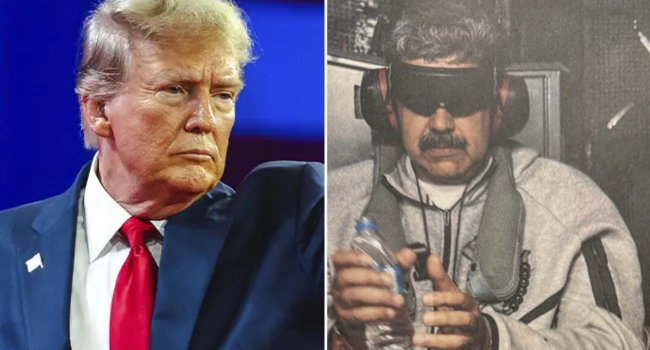 Trump shares photo of Venezuelan President Maduro in US Military custody