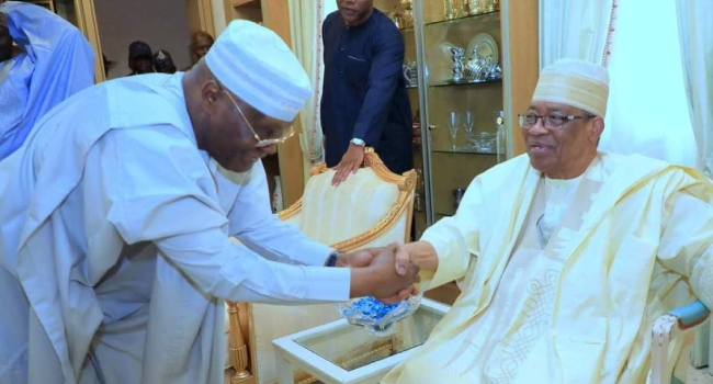 JUST-IN: Atiku, Makinde hold closed-door strategic meeting with IBB in Minna