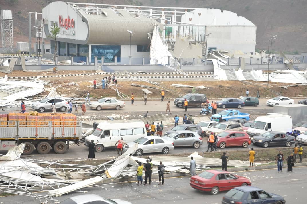 Storm wrecks Kugbo bus terminal months after commissioning, triggers Abuja gridlock