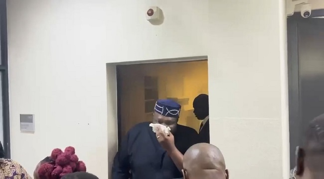JUST-IN: Tension as fire rocks Senate wing of National Assembly