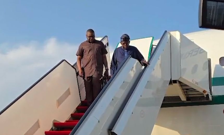 Tinubu returns to Abuja after Eid holiday in Lagos